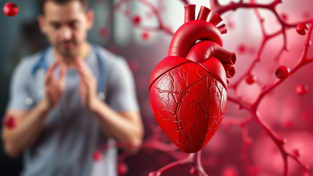 심근경색 예방을 위한 생활 습관 (realistic 스타일)