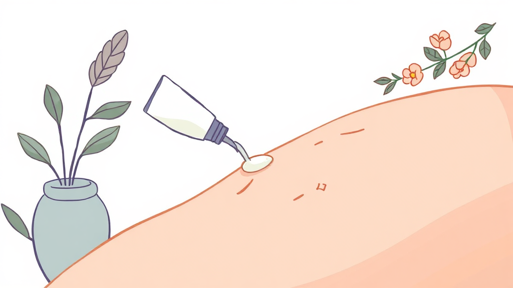 흉터 고민 해결: 시카 크림 선택 (illustration 스타일)