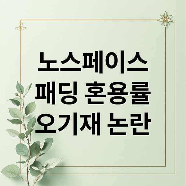 노스페이스
패딩 혼용률
오기재 논란 (노스페이스 패딩 혼용률 오기재 13개 제품)