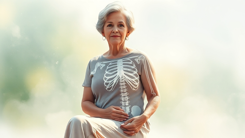 골다공증의 증상과 진단 방법 (watercolor 스타일)