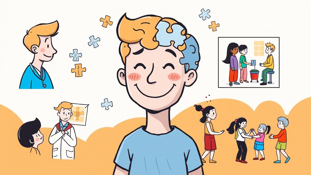 진단 과정 및 치료 방법 (cartoon 스타일)