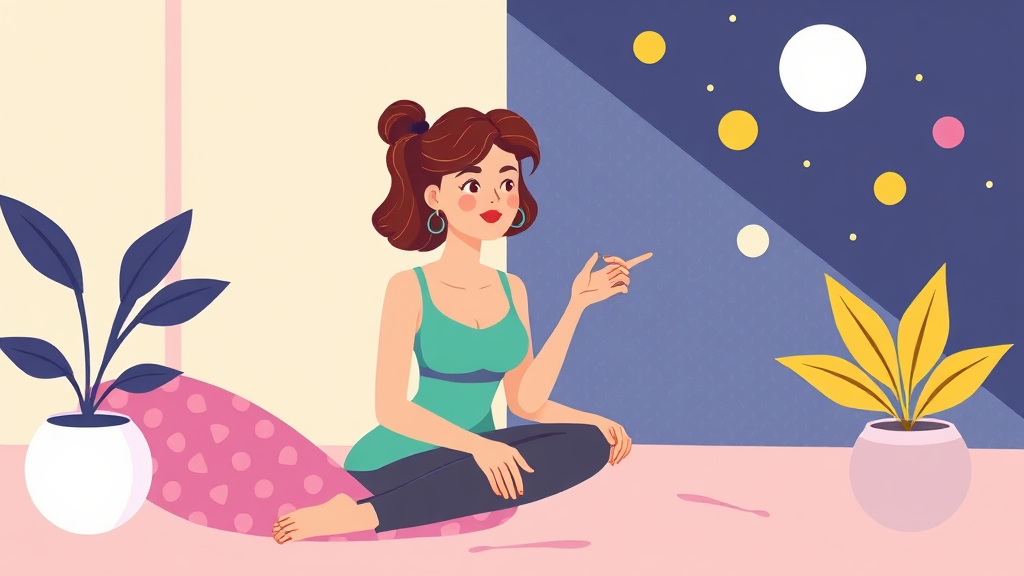 40대 이후 웰니스 라이프스타일 구축 (cartoon 스타일)