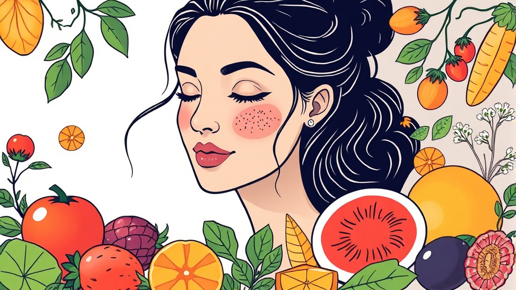 피부 건강, 식단 가이드 (illustration 스타일)