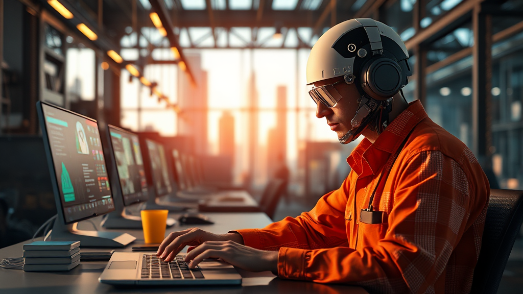 AI와 자동화가 바꾸는 직업 세계: 생존을 위한 준비 (realistic 스타일)