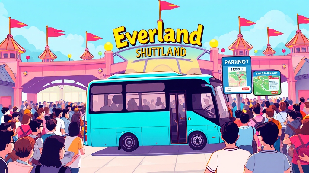 셔틀 & 주차 정보 (cartoon 스타일)