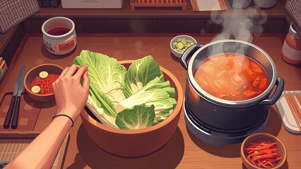 찹쌀풀과 육수의 중요성 (illustration 스타일)