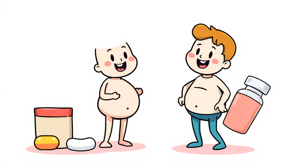 기존 치료제와 차이점 (cartoon 스타일)