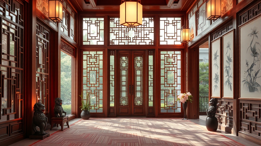 중문 종류별 특징 및 디자인 (realistic 스타일)