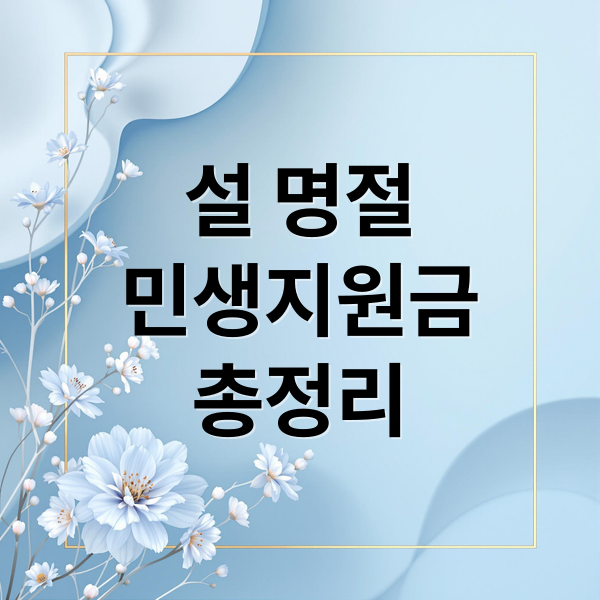 설 명절
민생지원금
총정리 (설 명절 민생지원금 신청)