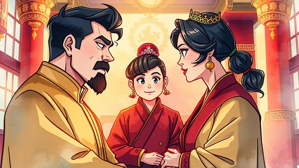 주변 인물들의 개성과 역할 (cartoon 스타일)