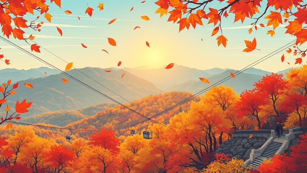 지역별 단풍 절정 시기 상세 분석 (illustration 스타일)