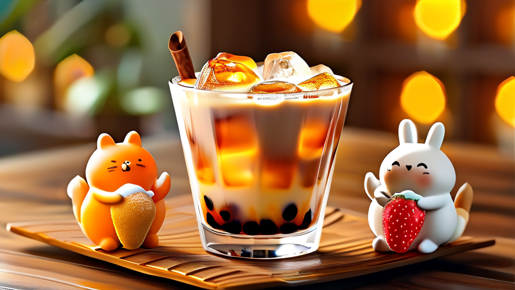 오후의 홍차 밀크티 메뉴별 특징 분석 (realistic 스타일)