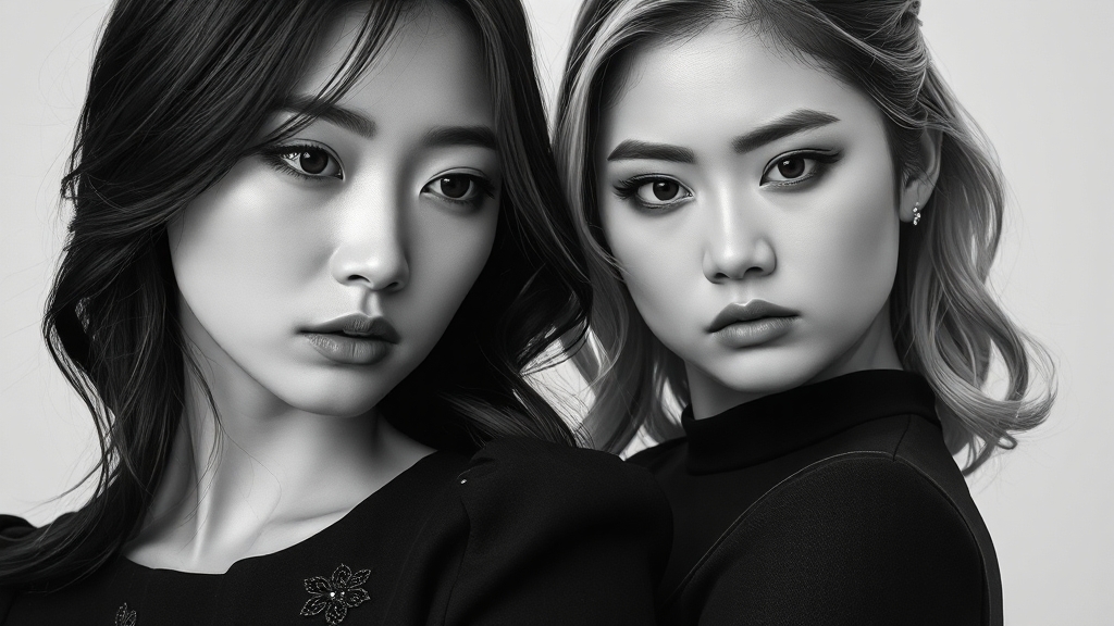 윤해드와 송다은 (realistic 스타일)