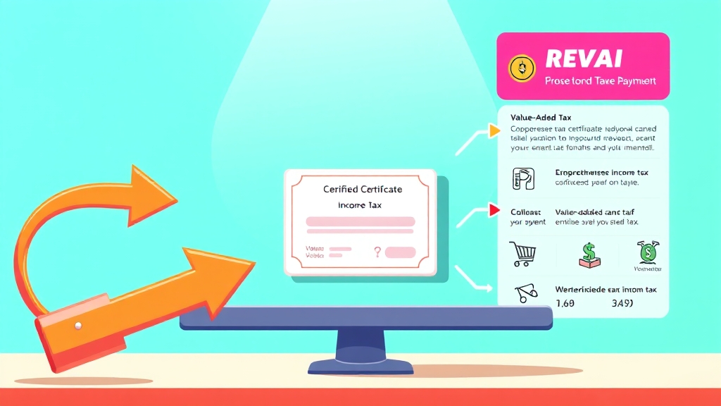 홈택스 세금 납부 단계별 안내 (cartoon 스타일)