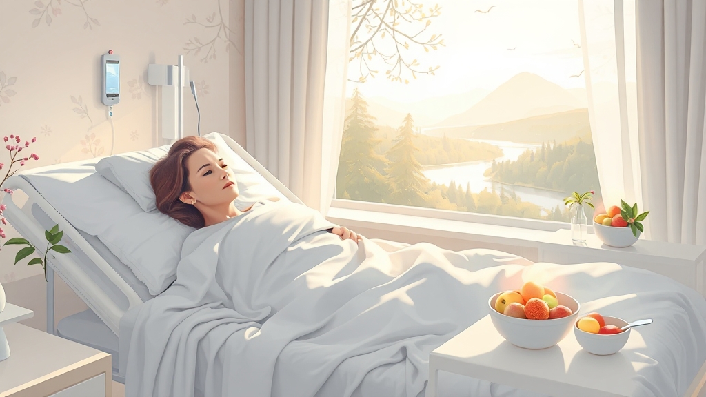 왜 유방암 수술 후 요양이 필요할까요? (illustration 스타일)
