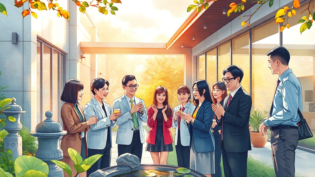 직장 동료/상사에게 격식 있는 인사 (watercolor 스타일)