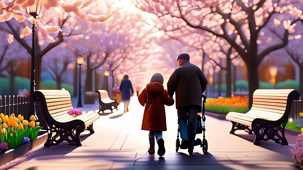 주요 벚꽃 축제별 휠체어/유모차 대여 안내 (realistic 스타일)