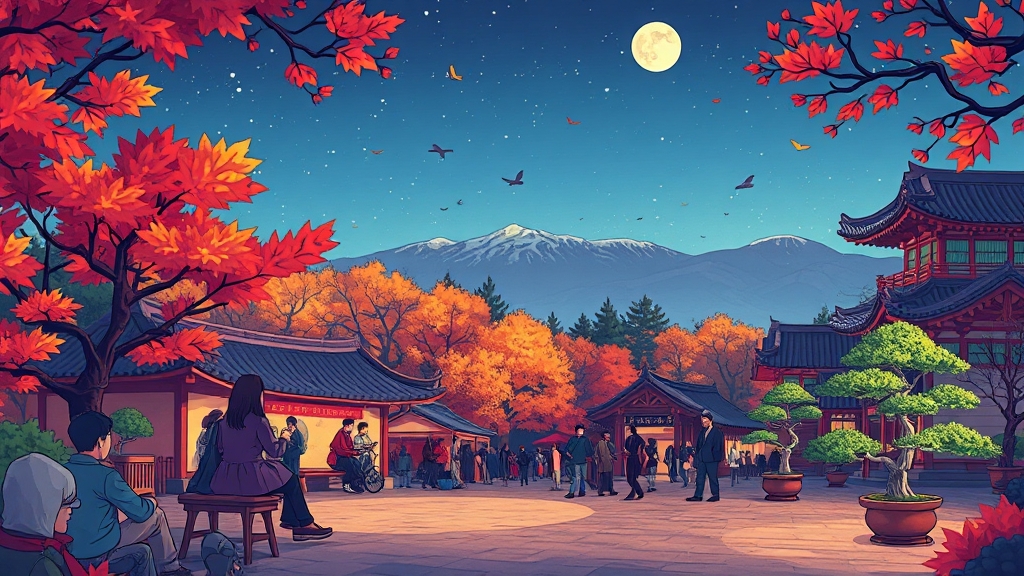 문화 공연 및 체험 행사 (cartoon 스타일)