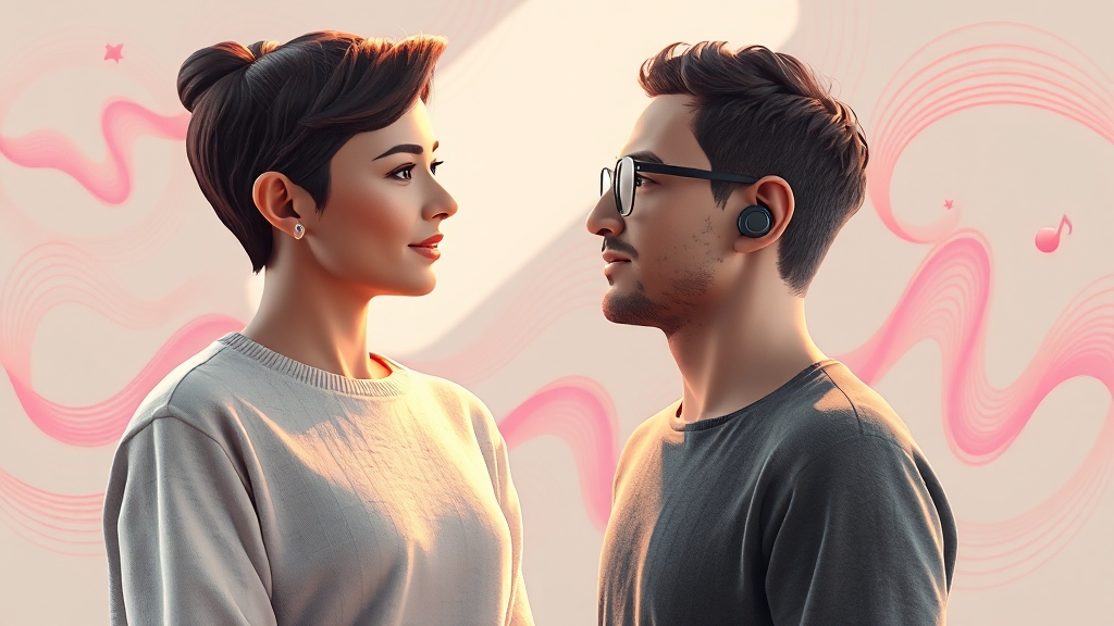 난청 자각 및 청력 재활 (illustration 스타일)