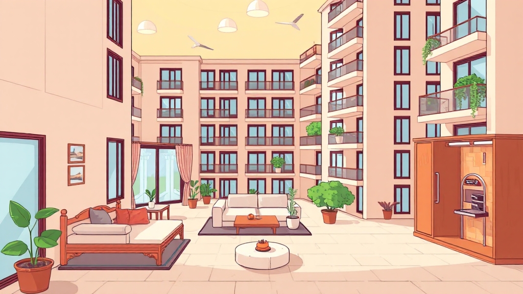 단지 구성 및 특징 (cartoon 스타일)