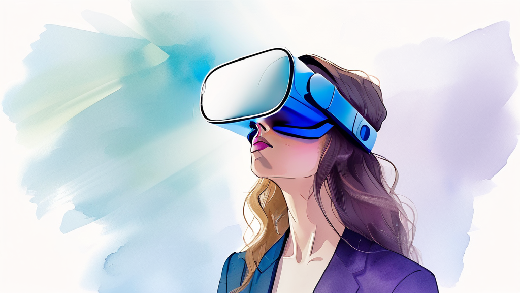 AI 스마트 안경 부정행위, 적발의 어려움 (watercolor 스타일)