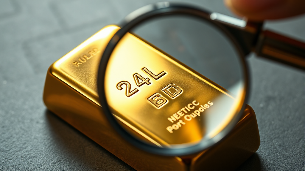 금 순도 확인, 왜 중요할까? (realistic 스타일)