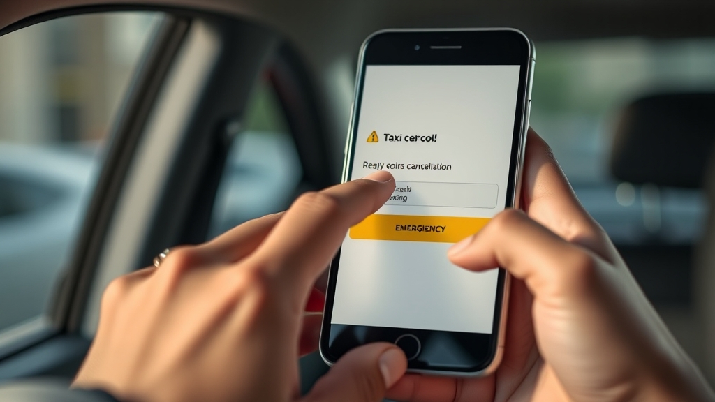 카카오T 택시 예약 취소 (realistic 스타일)