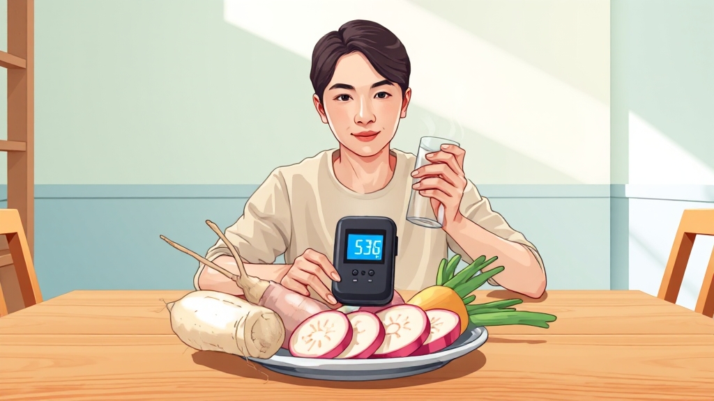 당뇨 환자에게 안전할까? (illustration 스타일)