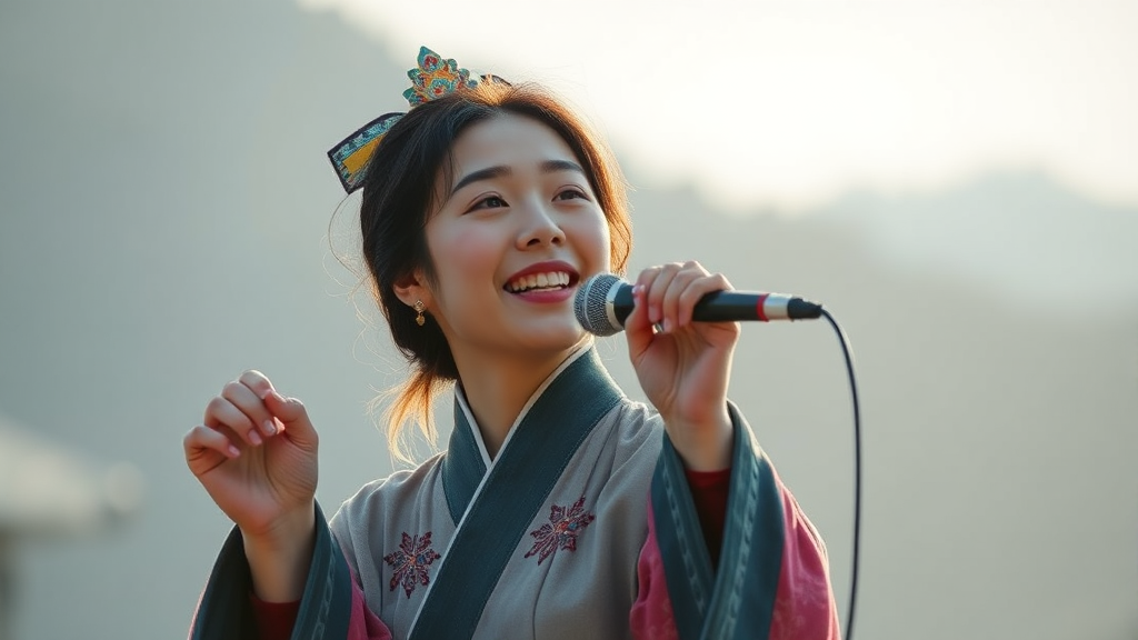 미스트롯4 이소나, 그녀의 노래와 함께한 감동의 순간들 (realistic 스타일)