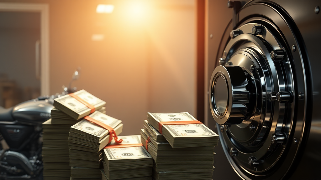 압류 방지 기능 및 보호 금액 (realistic 스타일)