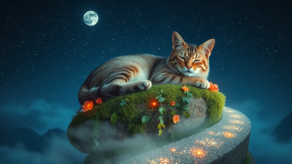 고양이 꿈 해몽 시 주의사항 (realistic 스타일)
