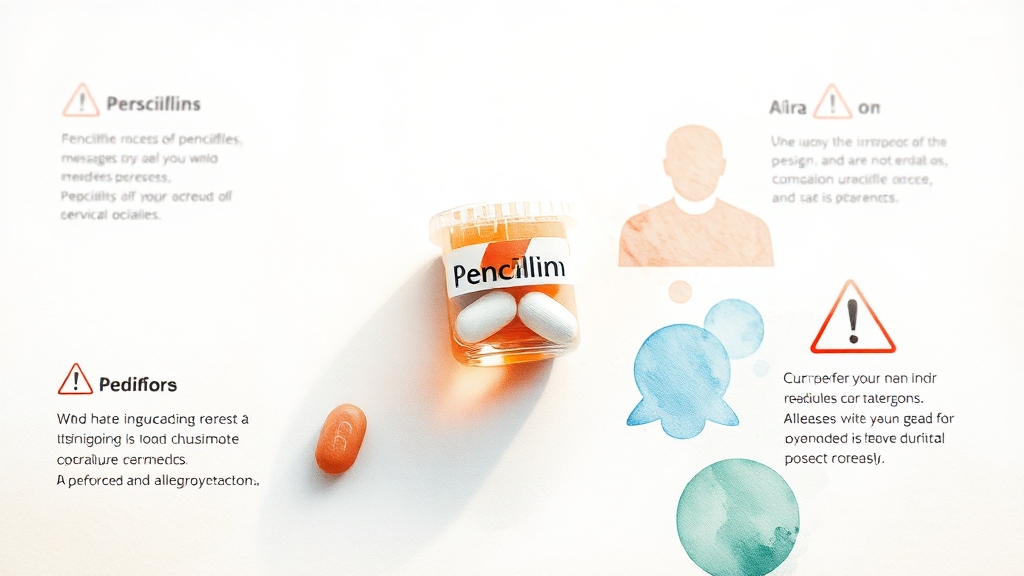 페니실린 복용법 및 사용법 (watercolor 스타일)