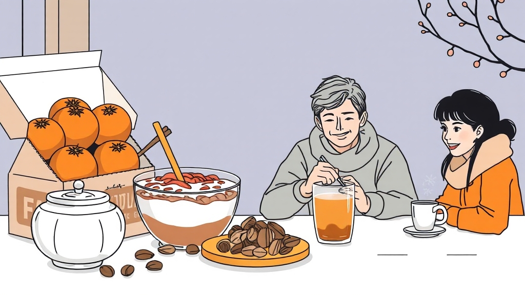 면역력 UP! 균형 잡힌 식단 (illustration 스타일)