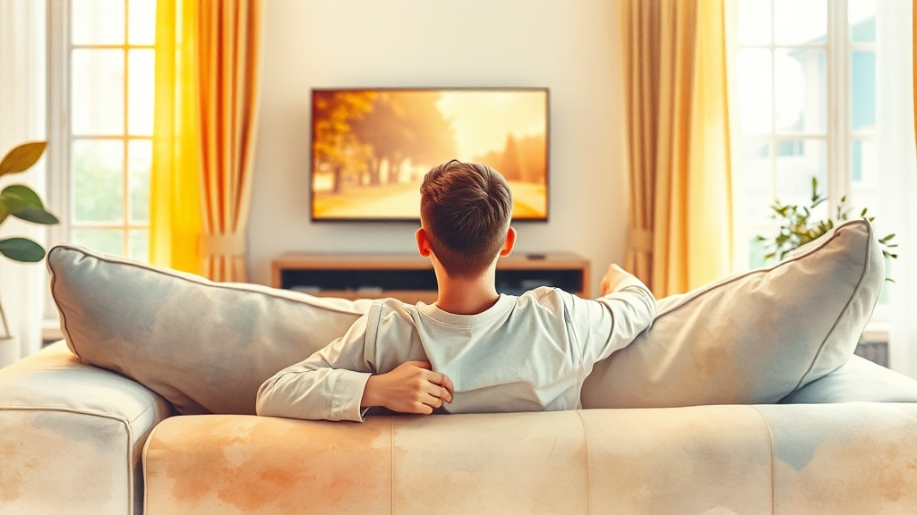 TV 설치 높이, 왜 중요할까? (watercolor 스타일)