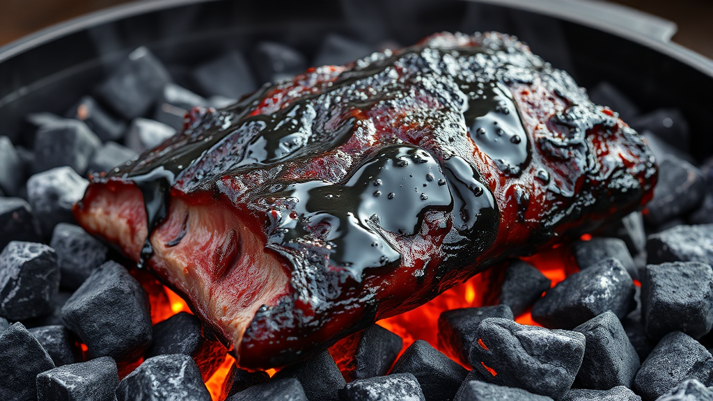 연탄구이 맛집 탐방 (realistic 스타일)