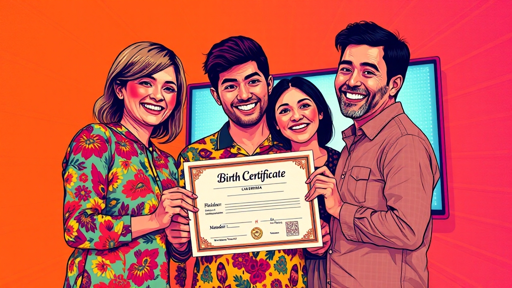 온라인 출생신고, 어떻게 하는 걸까요? (popart 스타일)