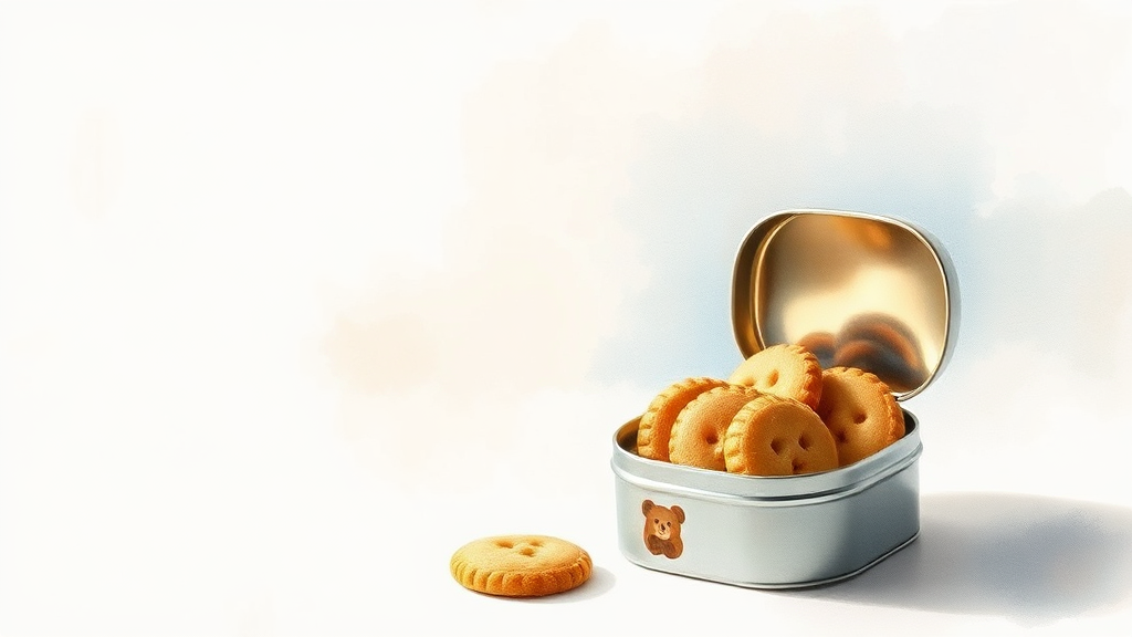 제니쿠키 마카다미아 매력 (watercolor 스타일)