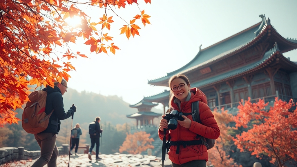 단풍 산행 준비물 및 꿀팁 (watercolor 스타일)