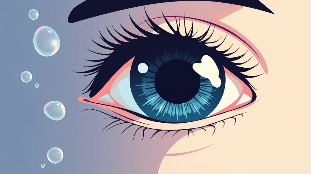 노안 안약 시장의 변화와 경쟁 구도 (illustration 스타일)