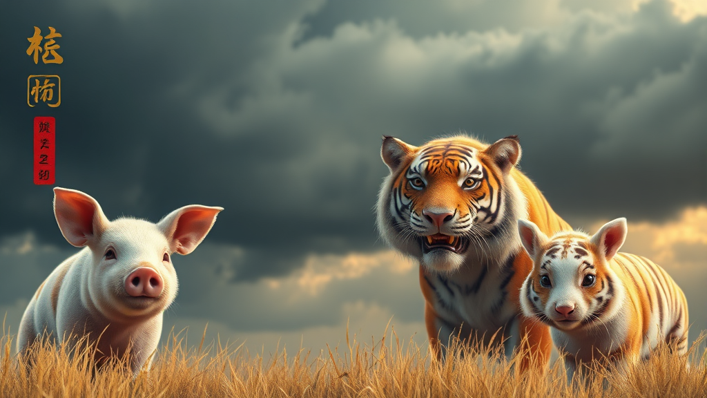 2026년 삼재띠별 영향 및 특징 (realistic 스타일)