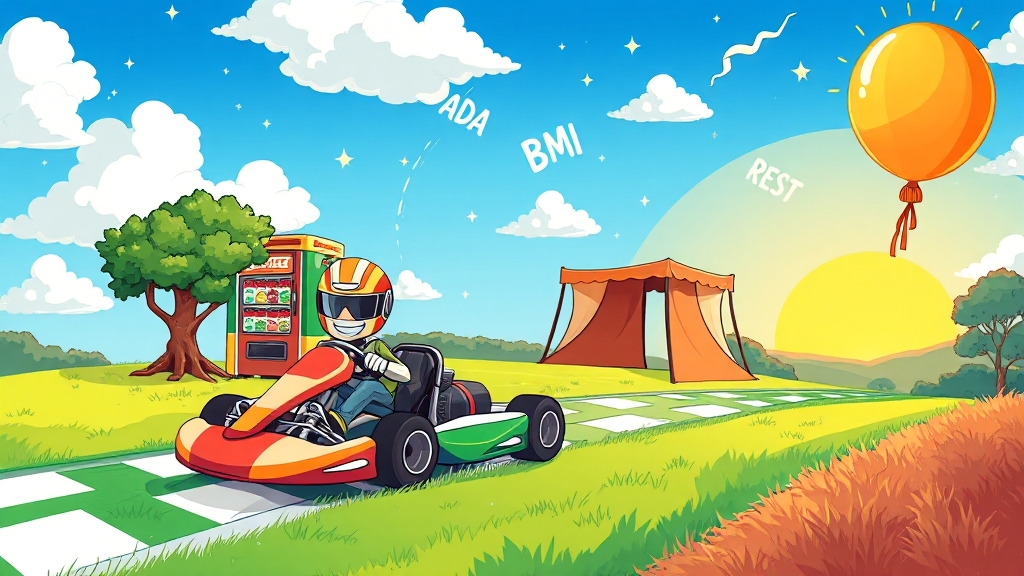 생활 습관 개선이 중요 (cartoon 스타일)