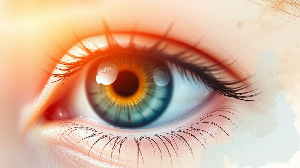 백내장 수술 방법 (watercolor 스타일)