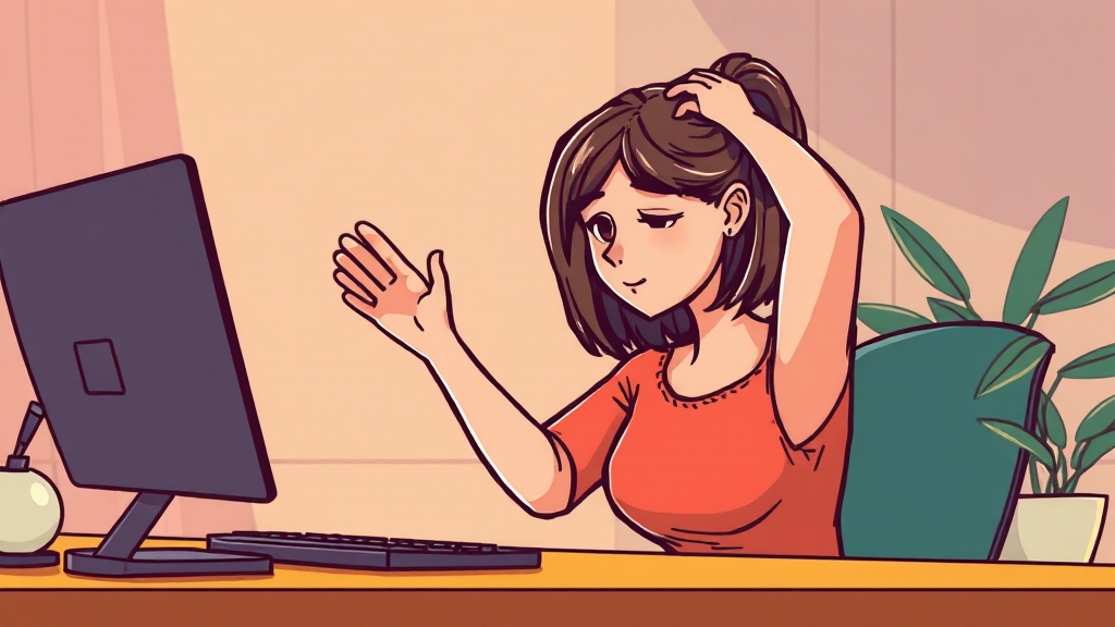 손 저림 완화 및 예방 방법 (cartoon 스타일)