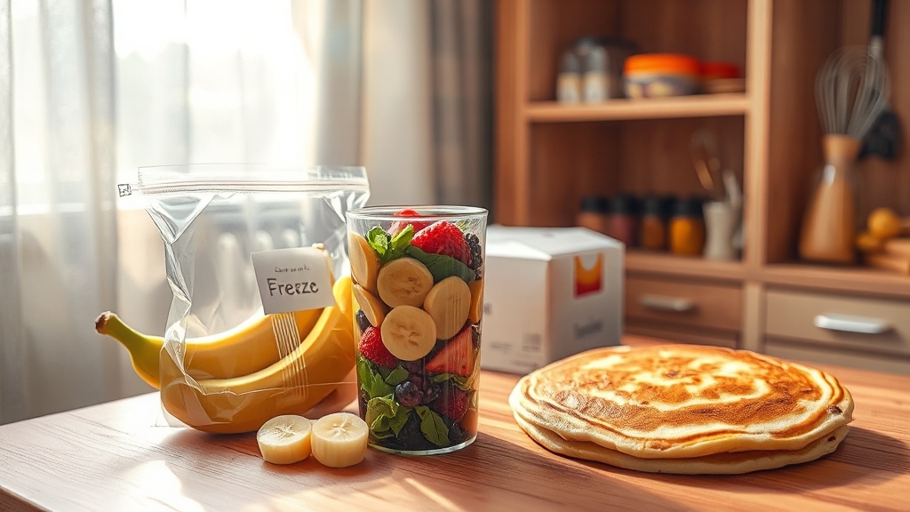 냉동 보관 방법 (realistic 스타일)