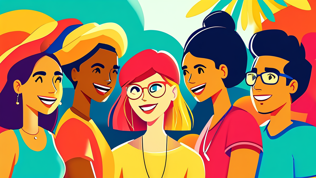 지역사회 통합 돌봄: 새로운 복지 서비스 모델 (cartoon 스타일)