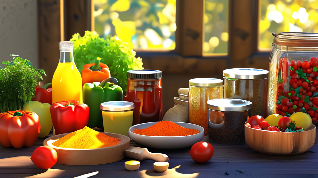 식품업계와 외식 자영업자의 이중고: 재료비 부담 증가 (realistic 스타일)