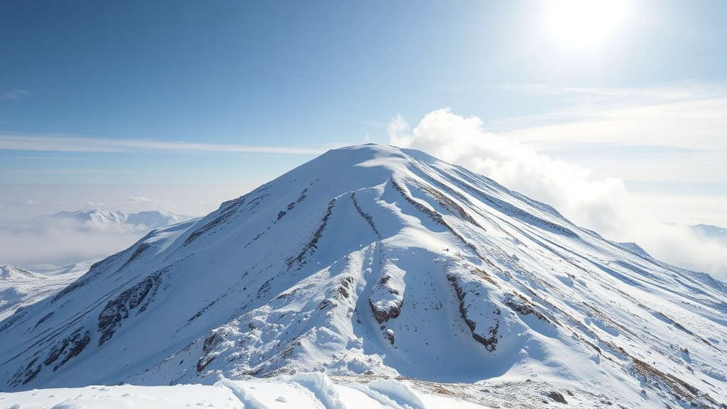 한라산 날씨 및 통제 정보 (realistic 스타일)