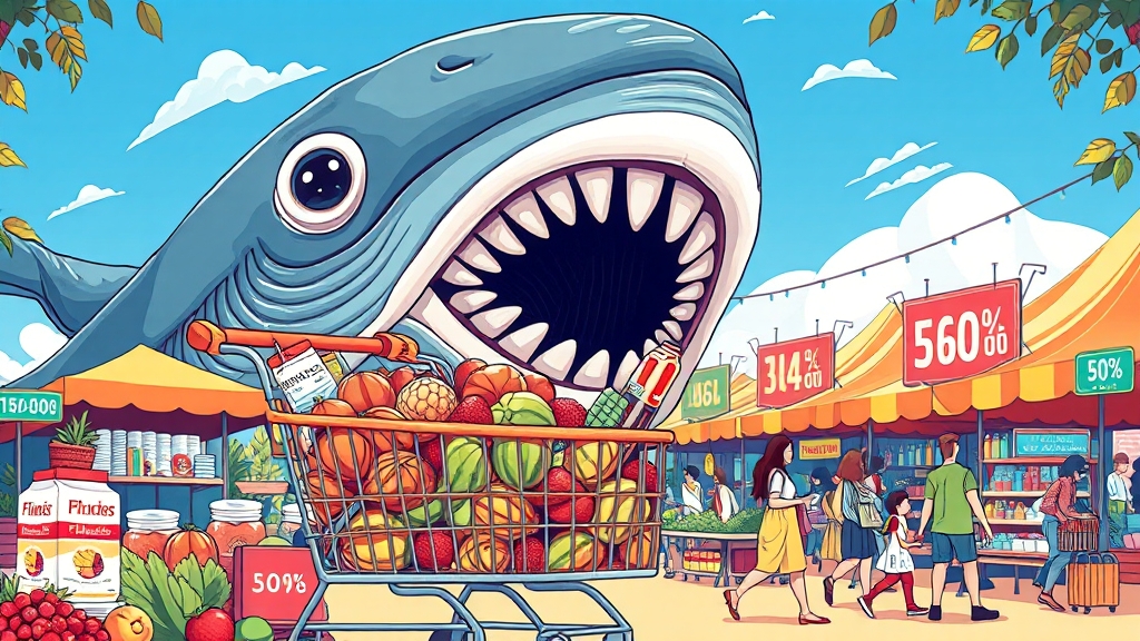 주요 할인 품목 (illustration 스타일)