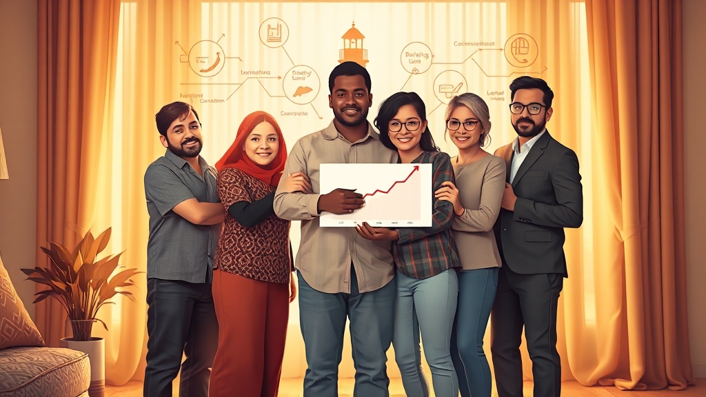 실직 및 소득 감소 시 대출 지원 (illustration 스타일)