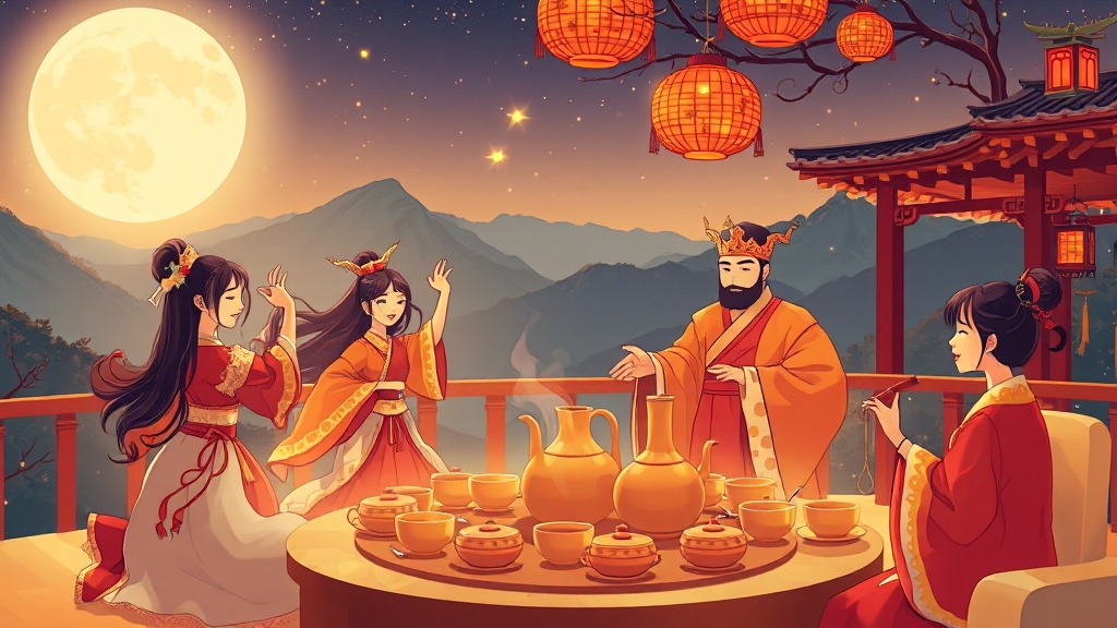 연경당, 특별한 공연과 다과 (cartoon 스타일)